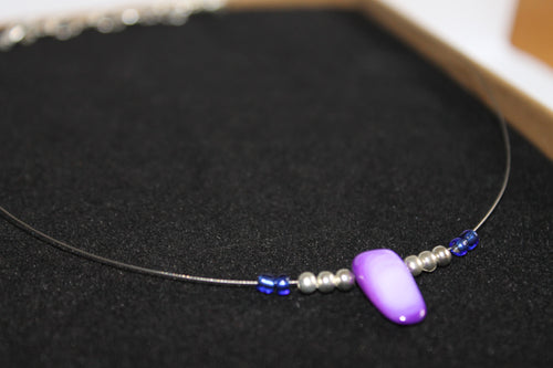 Purple beads necklace